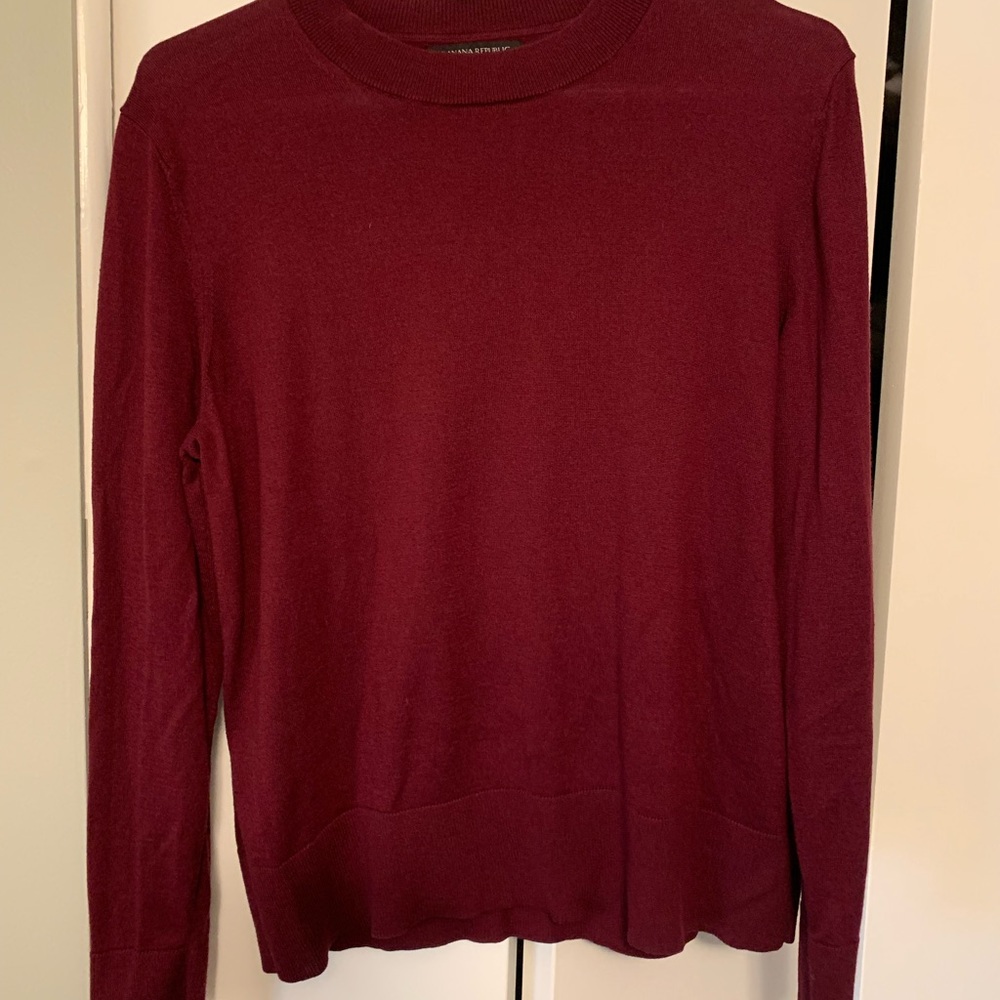 Maroon/burgundy Banana Republic Silk Cashmere top